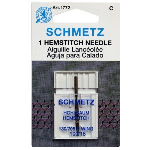 Schmetz 1772 Hemstitch Wing Sewing Machine Needle
