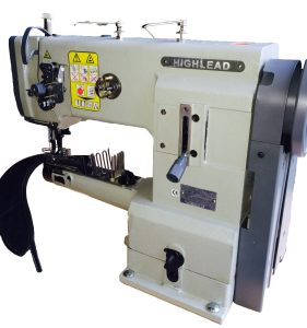 Highlead GC2698-1BN Single Needle Small Cylinder Arm Walking Foot with Large Horizontal Hook table and servo motor included.
