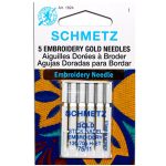 Schmetz Gold Titanium Embroidery Needles