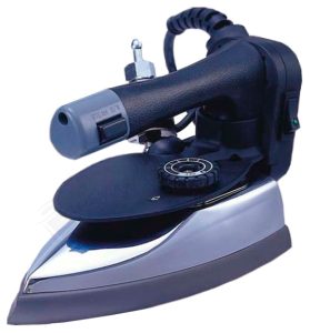 GS-300 Commercial Gravity Feed Steam Iron 1000W 110V, Hot Iron Rest. ( Teflon shoes and water bottle included) - Image 2