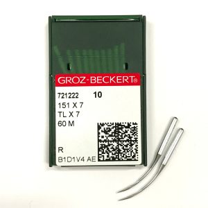 10 Pk. Groz-Beckert 151X7, TLX7, 60M Curved Serger Overlock Pearl Stitch Needles