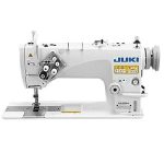 JUKI LH-3528A 2 Needle Semi-Dry Head Lockstitch Industrial Sewing Machine (¼" Standard Gauge) With Table and Servo Motor